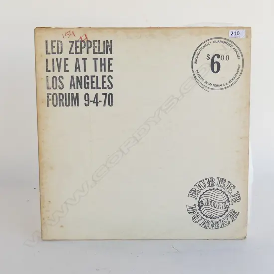 Led Zeppelin, Live At The Los Angeles Forum 9-4-70, double album